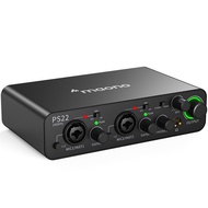 MAONO PS22 USB Audio interface for PC with 60 dB Pro-preamp 24bit/192kHz Dual USB interface for PC&S