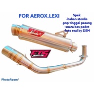 Produk Knalpot CTS kompetisi Aerox lexi pnp Leher Bending non sambung
