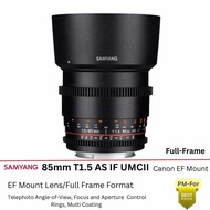 Samyang Lens T1.5/85mm AS IF UMC II (Canon EF) | 85mm T1.5 EF-mount