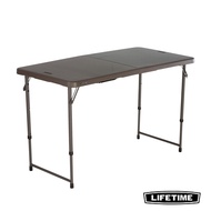 ☜Lifetime USA 4 FT Fold In Half Table - Brown