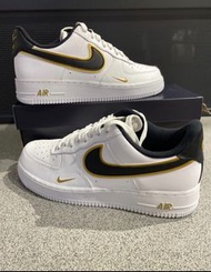 新店特惠Nike Air Force 1 雙鉤 低幫板鞋 男款 白黑金