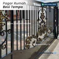 Pagar Rumah Besi Tempa - Rumah Mewah Model Klasik