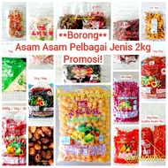 Asam Asam Buah Acar Pelbagai Jenis 2kg/Bag