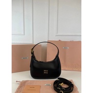 FW26ss Show Metal Lettering logo Genuine Leather Bag Underarm Bag Shoulder Bag Handbag Female Bag