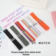 Yna 20mm Strap Seiko 5 Sports 40mm SRPE51 SRPE53 SRPE55 Alpine Nylon Watch Strap Men Women