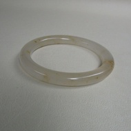 Nephrite Burmese Honey Jade Bracelet Inner Ring Size 61.8mm Width 8.8mm Donut Shape Suitable For All