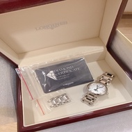 全新Longines浪琴新月（心月） 鑽石貝殼月相石英錶 經典款 30錶徑