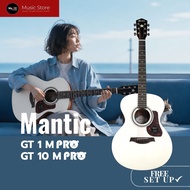 กีตาร์โปร่ง Mantic รุ่น GT10M PRO และ GT1M PRO กีตาร์ทรง OM ขนาด 40 นิ้ว เสียงดี บอดี้บาง หน้าไม้แท