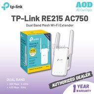 COD TP-Link RE215 AC750 OneMesh Dual Band Wifi Range Extender Signal Booster Wifi Booster