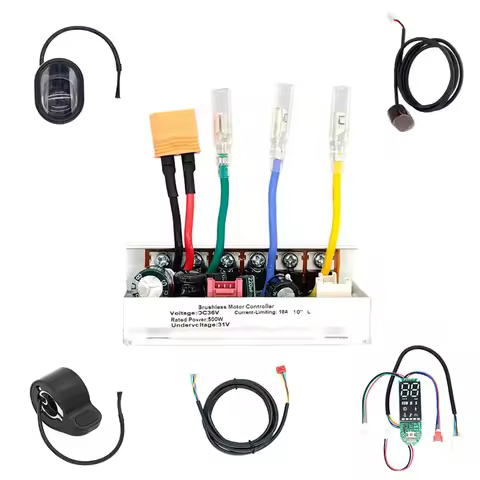 LED Display Module 36V 500W Controller Includes Headlight And Taillight Plug-and-play Wiring Precise