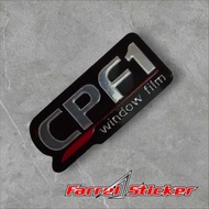 Stiket CPF1 window film sticker eblem embossed CPF1 window film