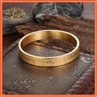 24k Gold Plated Titanium Steel Prajna Heart Sutra Bracelet Blessing For Men And Women Bracelet Fortu