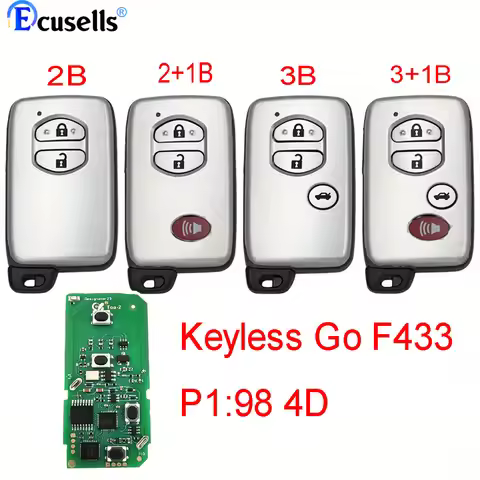 Keyless Go 3 Button Remote Key For Toyota Land Cruiser Prado 2010+ Smart Key B74EA P1 98 4D-67 Chip