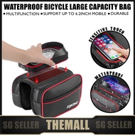 Bicycle Cycling Frame Waterproof Handphone Multifunction Bag Large Capacity Hanging Accessories Mobile Touch Screen Bag