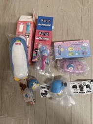 (全圖不散）Sanrio Sam企鵝 公仔 、扭蛋及收音機 PEZ盲盒Figure