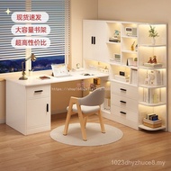 Simple Corner L-Shaped Desk Writing Desk Jun Bedroom Bookshelf Integrated Yidian Home Desk Desk Desk