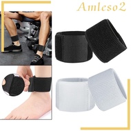 [Amleso2] 1 Pair Soccer Shin Guards Straps AntiSlip Lightweight Soccer Ankle Guards