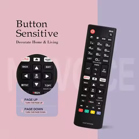 Replace New AKB75095307 IR Remote Control Fit for LG TV Replacement Remote 43UJ6560 49UJ6500 55UJ654