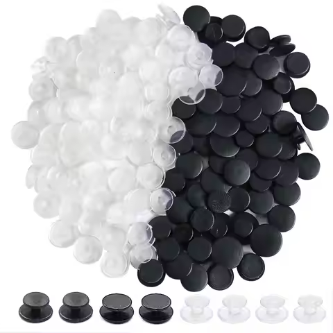 50PCS Buckle Plastic Button, 3 Colors Shoe Charm Buttons Round Buttons DIY Shoes Charm Accessories f