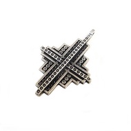 minimalistic silver cross necklace pendant,modern silver Cross charm,supremacist