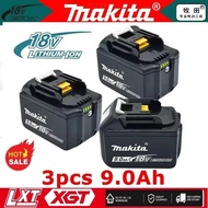 Original Makita battery, 18V 9.0Ah rechargeable battery, power tool BL1830 BL1840、BL1850、BL1860B、 Ma