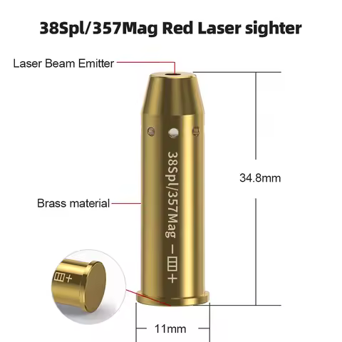 Calibrator 38Spl.357mag red laser calibration tool, suitable for pistol and rifle shooting practice
