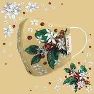 iCONiC NEW COFFEE MASK #4416 -  หน้ากากผ้า หน้ากาก หน้ากากอนามัย ลายดอก ดอกไม้ ดอกกาแฟ กาแฟ รุ่นยอดนิยม
