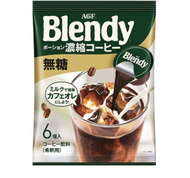 日本製 AGF Blendy 濃縮咖啡膠囊 - 無糖咖啡 18g x 6粒 (1包) 平行進口 此日期前: 01/06/2024