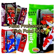 5KG ATLAS® Professional Fast Red/Fast Growth/Spirulina Koi Floating Fish Food/Makanan Ikan Koi Timbul