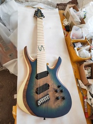 Hand Made 7 String 24 Fanned Frets Electric Guitar Import Alnico Pickups Alder Body Maple Fretboard 