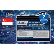 50AH Fort Digital Deep Charge LifePo4 Lithium Battery 6000 Cycles with BMS