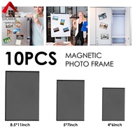 10Pcs Magnetic Picture Frames Magnetic Photo Pocket Reusable Magnetic Sign Holder Clear PVC Magnetic
