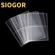 SIOGOR Photocard Binder Sheets, PP Acid Free A7 Multiple Pockets Sleeve, Inner Page Card Binder Tran
