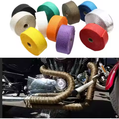Motorcycle Exhaust Systems Muffler Wrap Heat Wrap Bandage Tuning 5cm 5M 10M 15M Pitbike Enduro Motoc