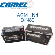 [Installation Available] DIN80L DIN80 LN4 | Camel AGM Car Battery Bateri Kereta | Mercedes Audi Pors