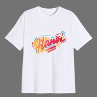 Unisex T-shirt Hanoi Theme - White Black Gray T-shirt for Men and Women, Down Form, No Ruffles [Viet