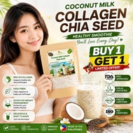 Coconut Milk Collagen Chia Seed Drink Powder Creamy Beauty Drink Skin, Hair & Nail Support