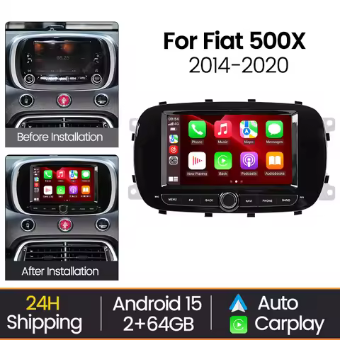 MEKEDE 7'' 9'' Car Radio Wireless CarPlay Android Auto For Fiat 500X 2014-2020 Multimedia FM WIFI BT