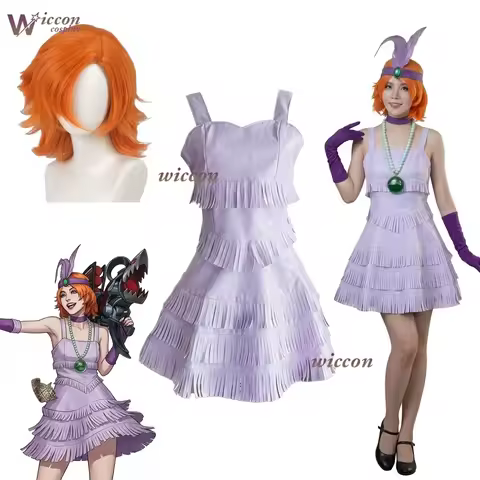 Cos C COS Jinx Gangster Story Cosplay Costume Anime Game Character Outfit For Women Comic Con Hallow