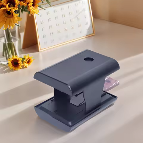 Mobile Film Slide Scanner with LED Backlight Slides and Negatives Film Scanner Support Editing & Sha