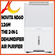 NOVITA ND60 126m² THE 2-IN-1 DEHUMIDIFIER + AIR PURIFIER