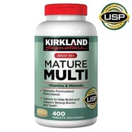 *原價$208 到期日為2026年7月* Kirkland Adult 50+ Mature Multi Vitamins & Minerals 成人綜合維他命及礦物質 (適合50歲或以上) 400片