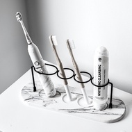แท่นวางแปรงสีฟันอเนกประสงค์โครงชั้นวางของอุปกรณ์อาบน้ำอุปกรณ์เสริมชั้นวางแก้วที่วางยาสีฟันแปรงฟัน