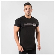 Alpharete Performance Baju Fitness Training Men's Iron Roll 200GSM High Quality Cotton Printed T-shi