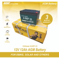 motorcycle accessories ✳CHILWEE EBIKE BATTERY 12V 12AH - 3 MONTH WARRANTY - CHILWEE 6-DZF-12 - SCREW