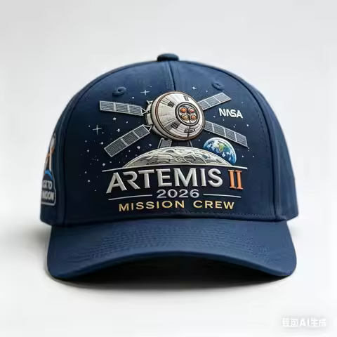 Artemis II Lunar Mission Commemorative Cap, 2026 Back to the Moon Space Hat