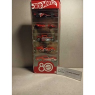 Hotwheels Gift pack (5 pcs) – 80th Mattel Anniversary Pack