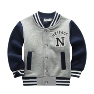 Unisex Boys and Girls Bomber Jacket Baseball Model Premium Material Screen Printing Initials Letters