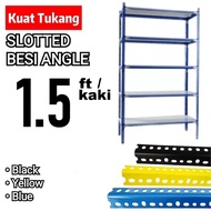 Slotted Angle Bar 1.5ft / Besi Rak Lubang 1.5'kaki / Rack / Shelf / Shelves DIY