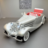 DL 1:18  Large Mercedes-Benz 500K Classic and retro Metal Alloy Toys Car Model Diecast Vehicle For B